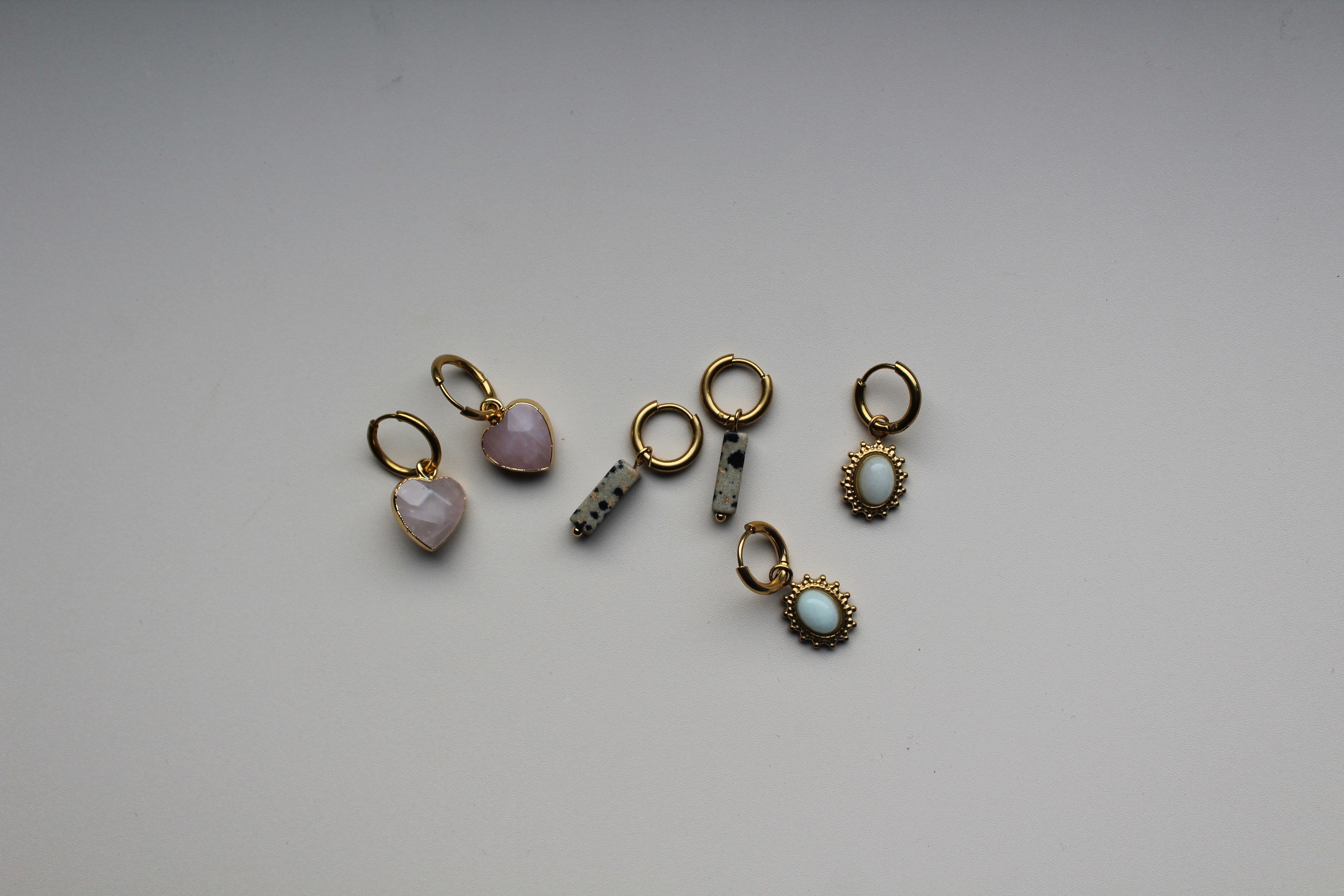 Natuursteen oorbellen