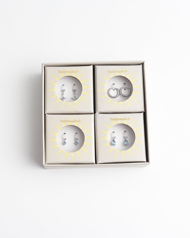 Birthstonebox - Earrings – Set – Stainless Steel