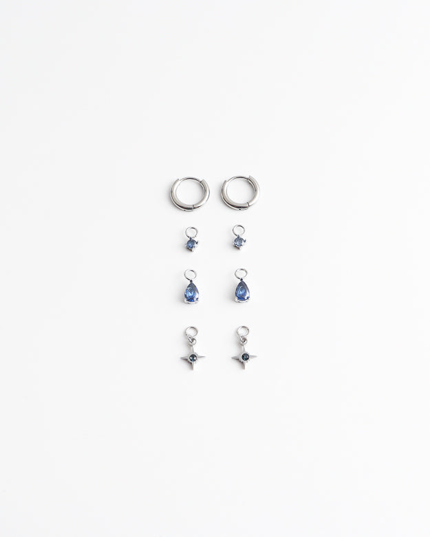 Birthstonebox - Earrings – Set – Stainless Steel