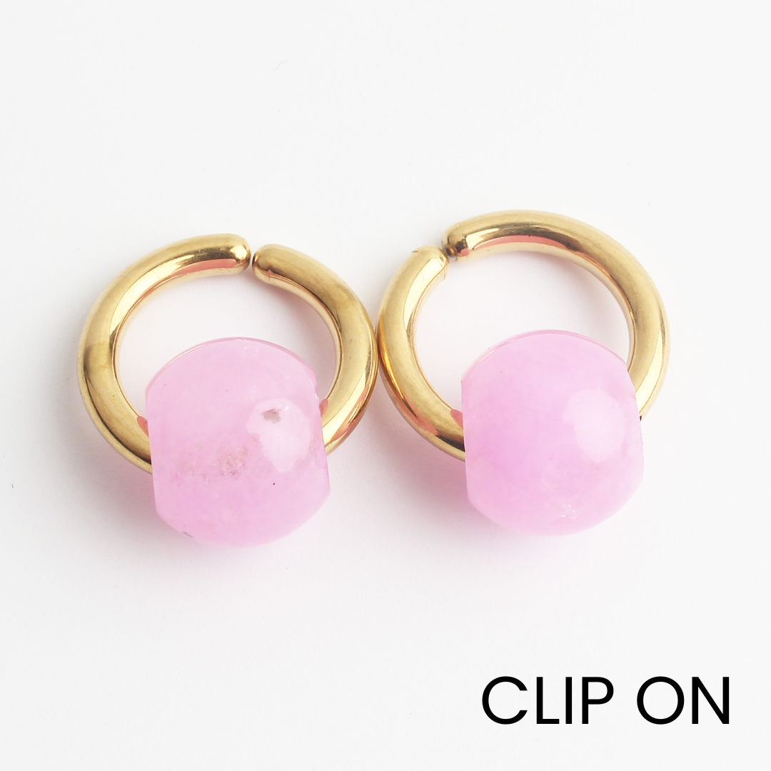 Merza - Earrings - Clip On - Stainless Steel