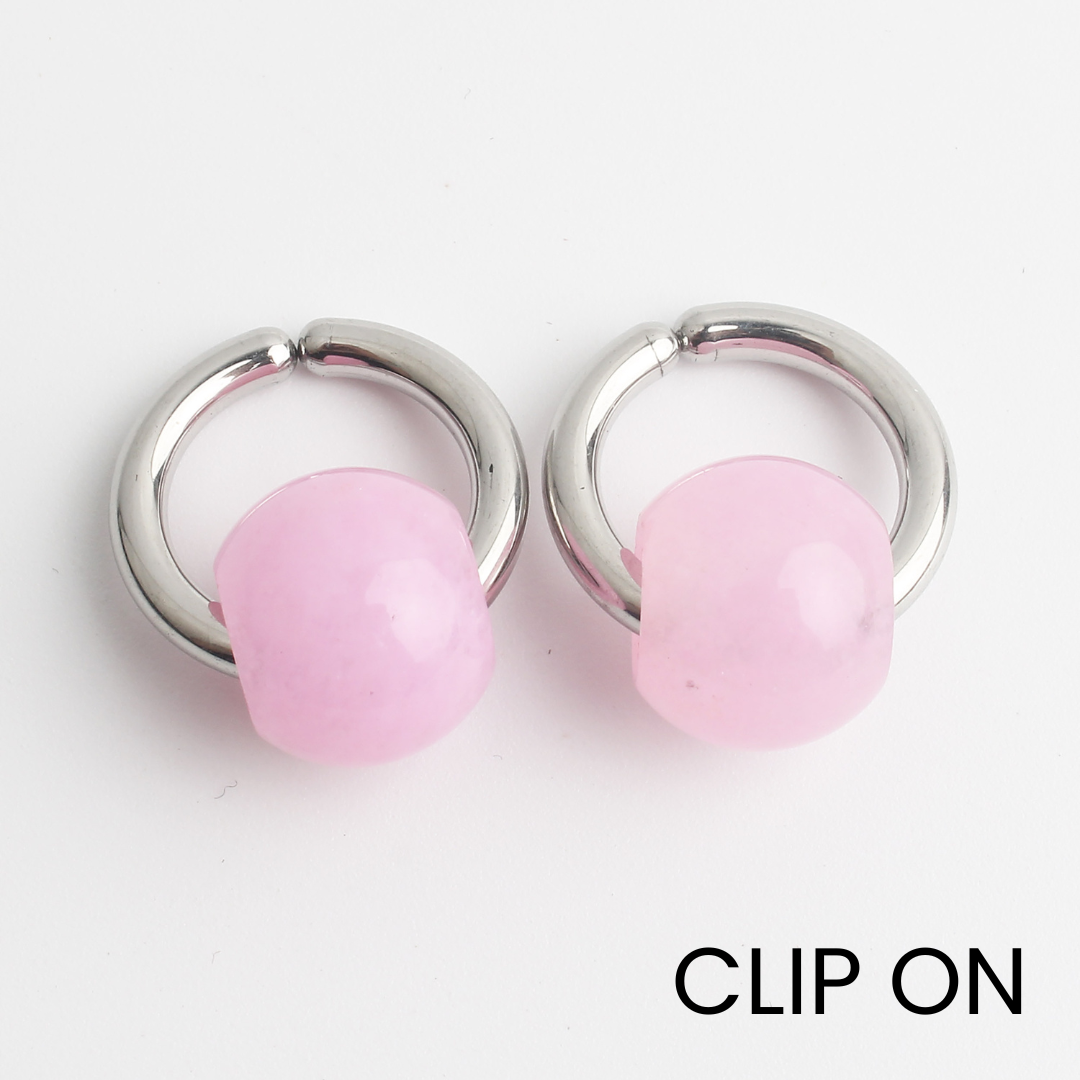 Merza - Earrings - Clip On - Stainless Steel