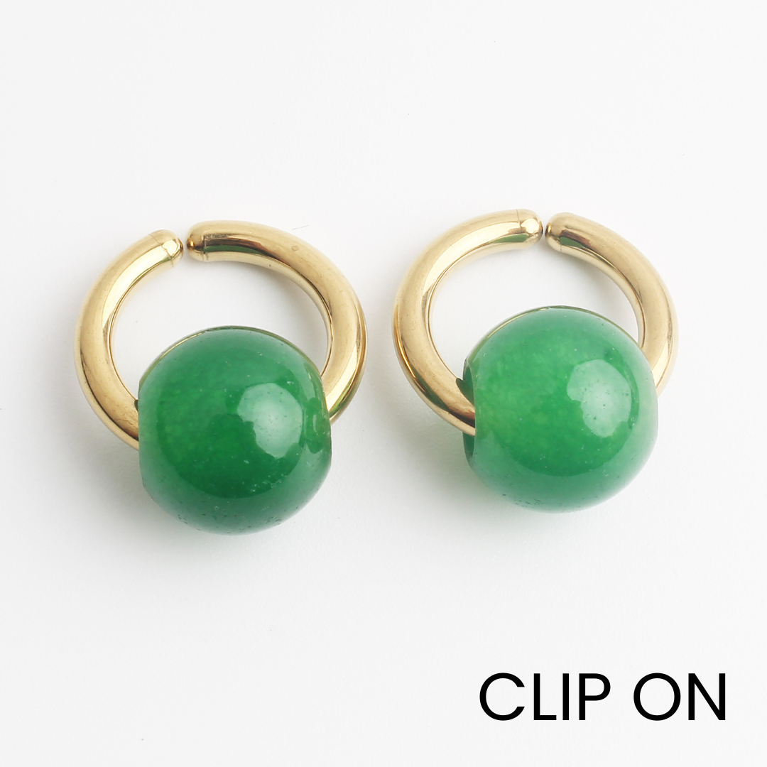 Merza - Earrings - Clip On - Stainless Steel
