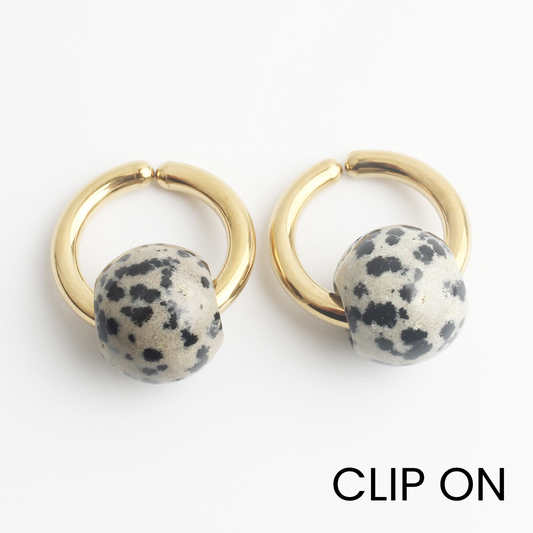 Merza - Earrings - Clip On - Stainless Steel