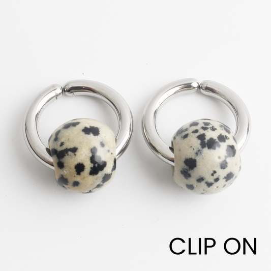 Merza - Earrings - Clip On - Stainless Steel