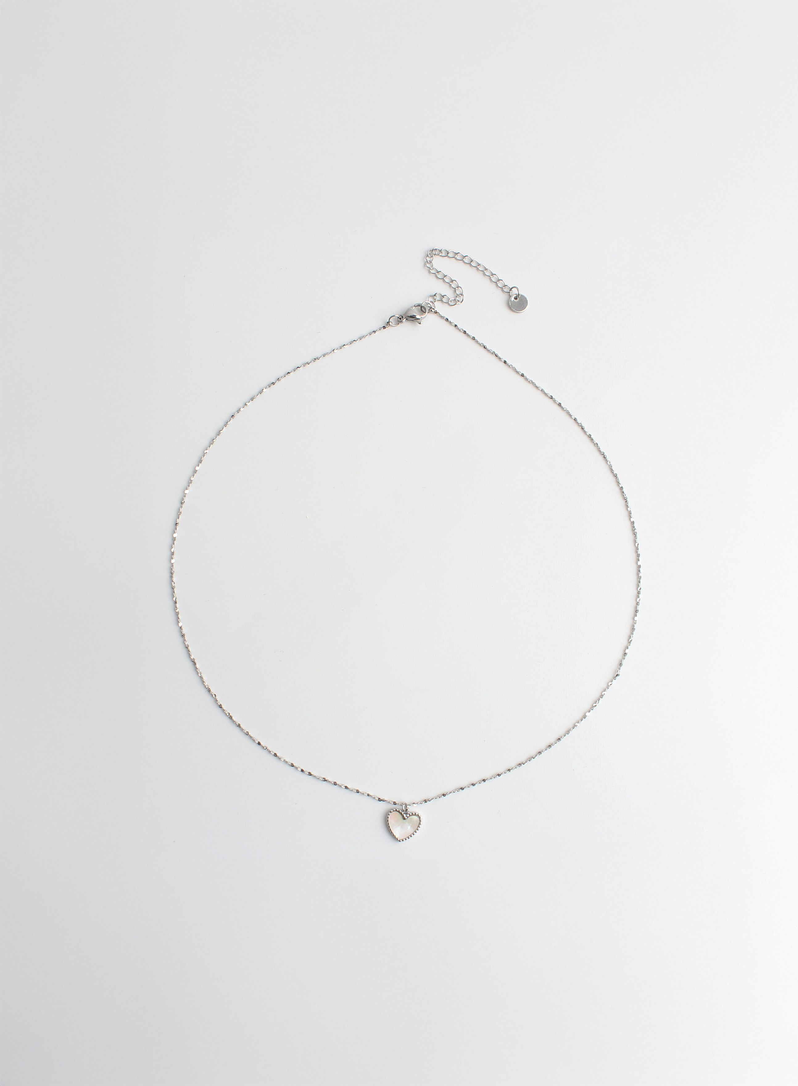 Small Shell Heart - Necklace - Stainless Steel