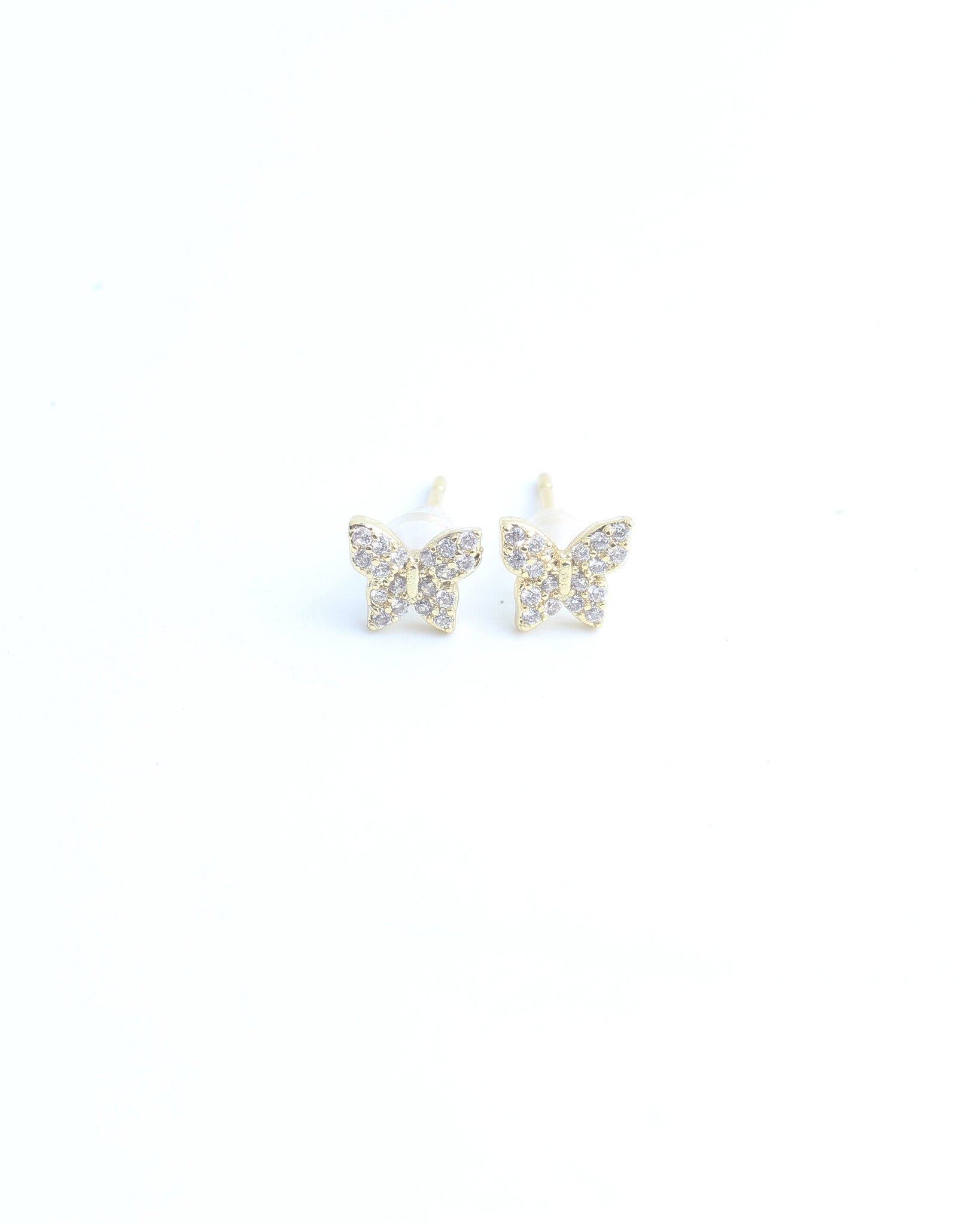 Sparkle Butterfly - Stud - Earrings - Stainless Steel