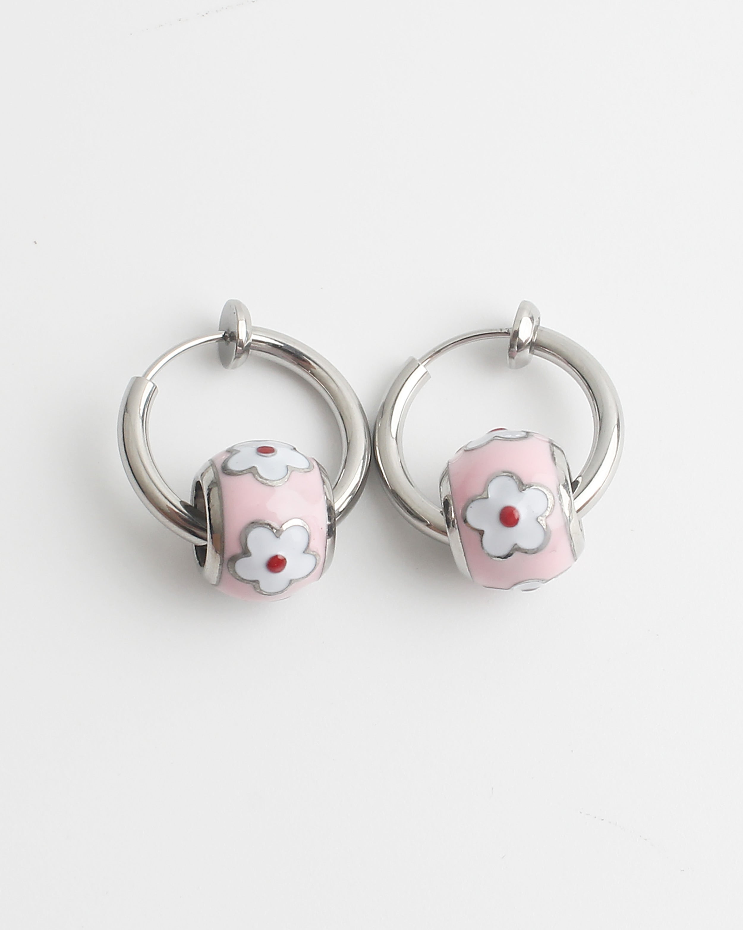 Little Flower - Earrings - Clip On - Stainless Steel