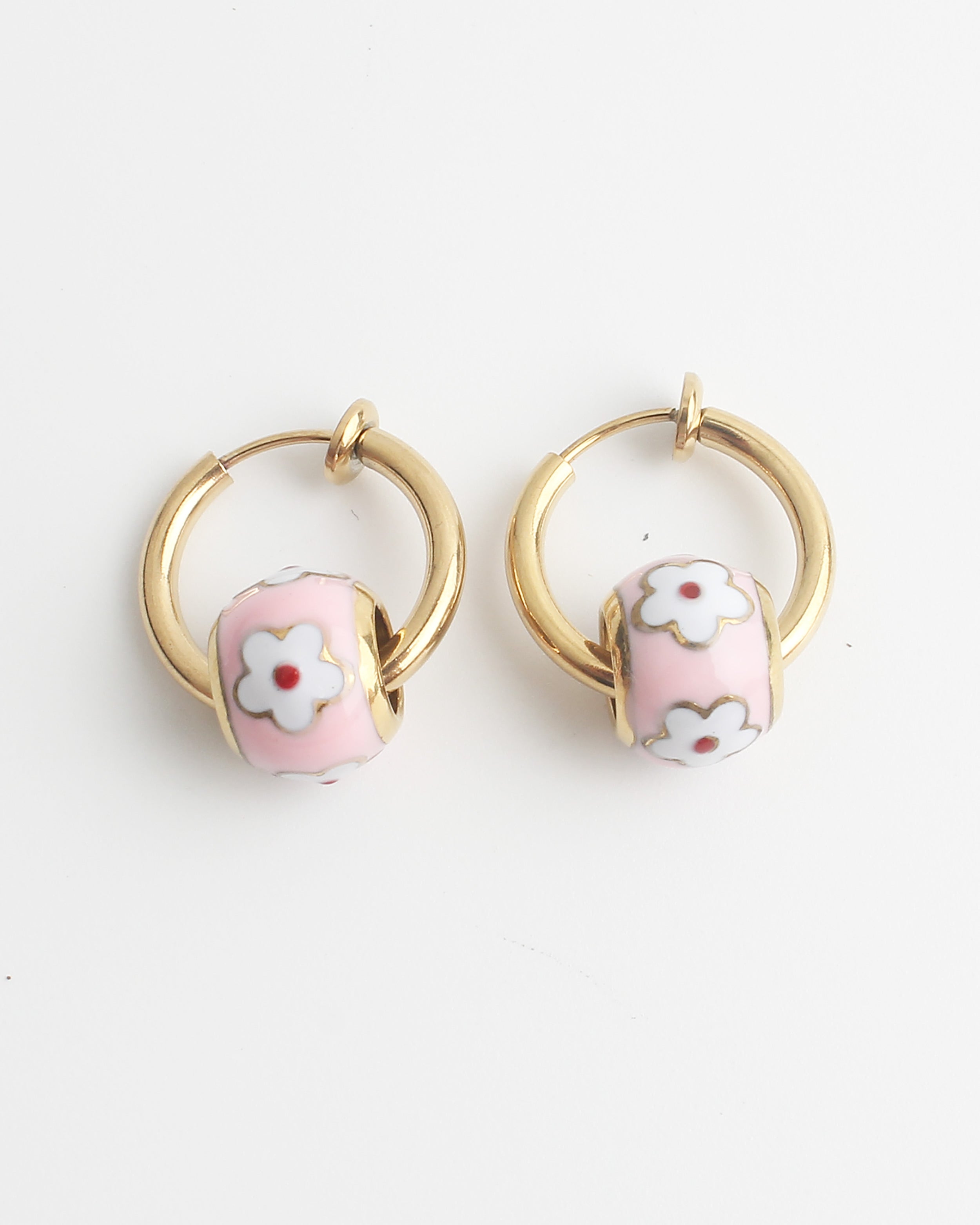 Little Flower - Earrings - Clip On - Stainless Steel