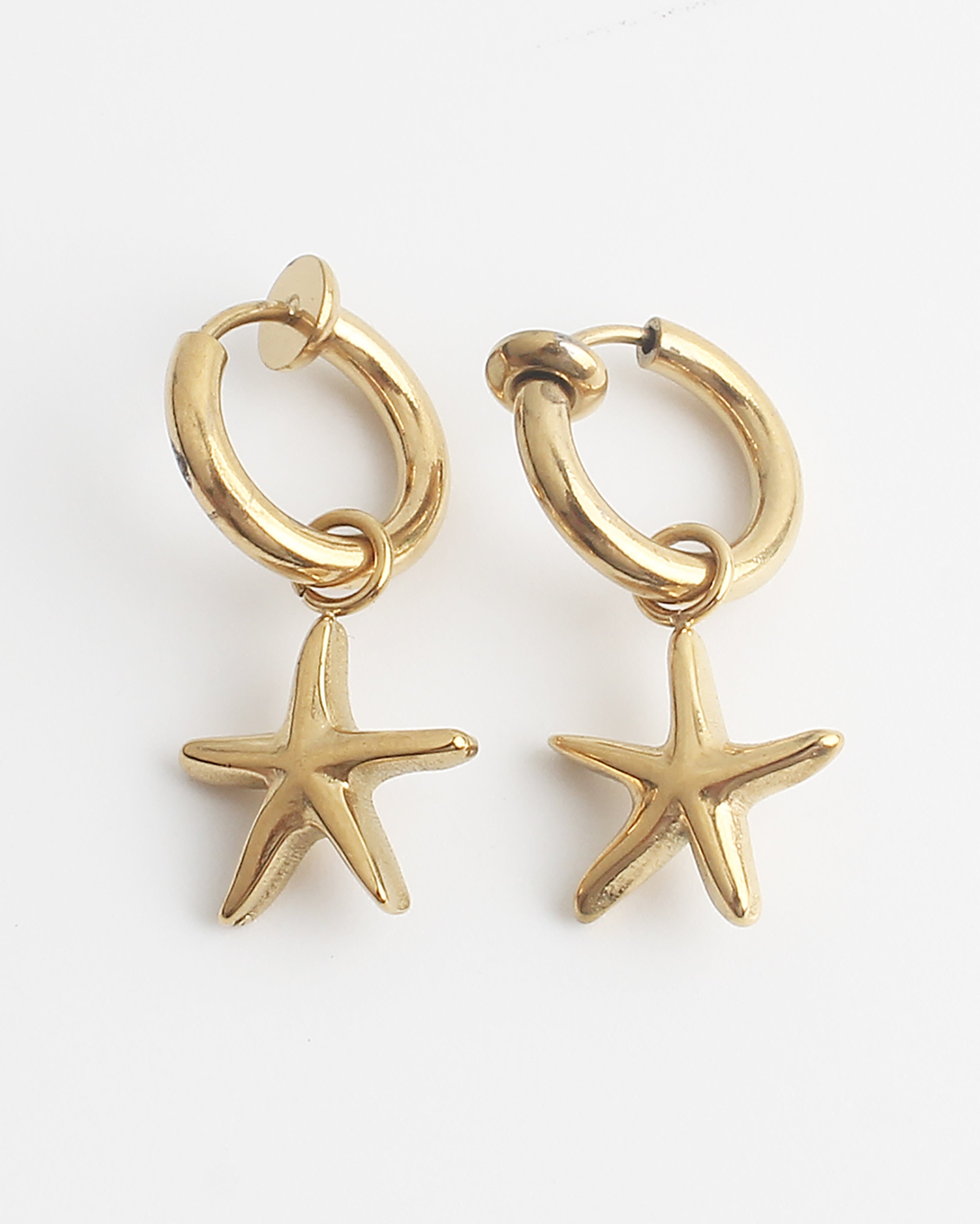 Ocean Star - Earrings - Clip On - Stainless Steel