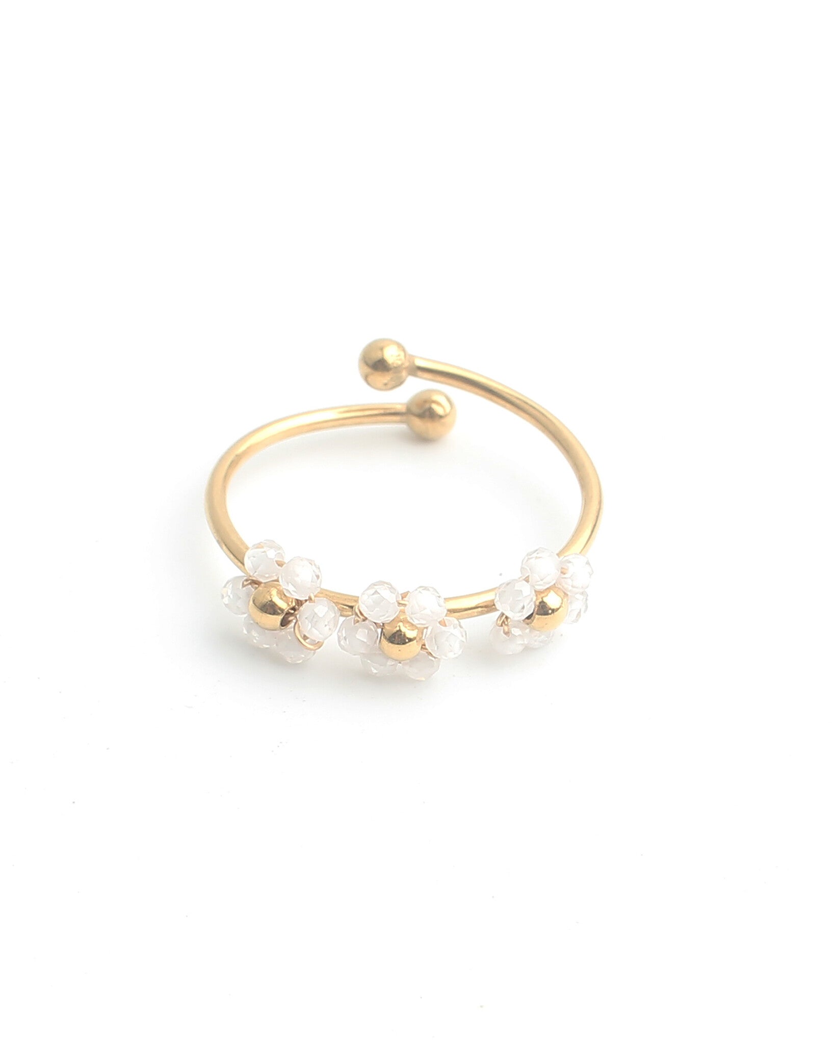 Camelia- Ring - Stainless Steel - Adjustable