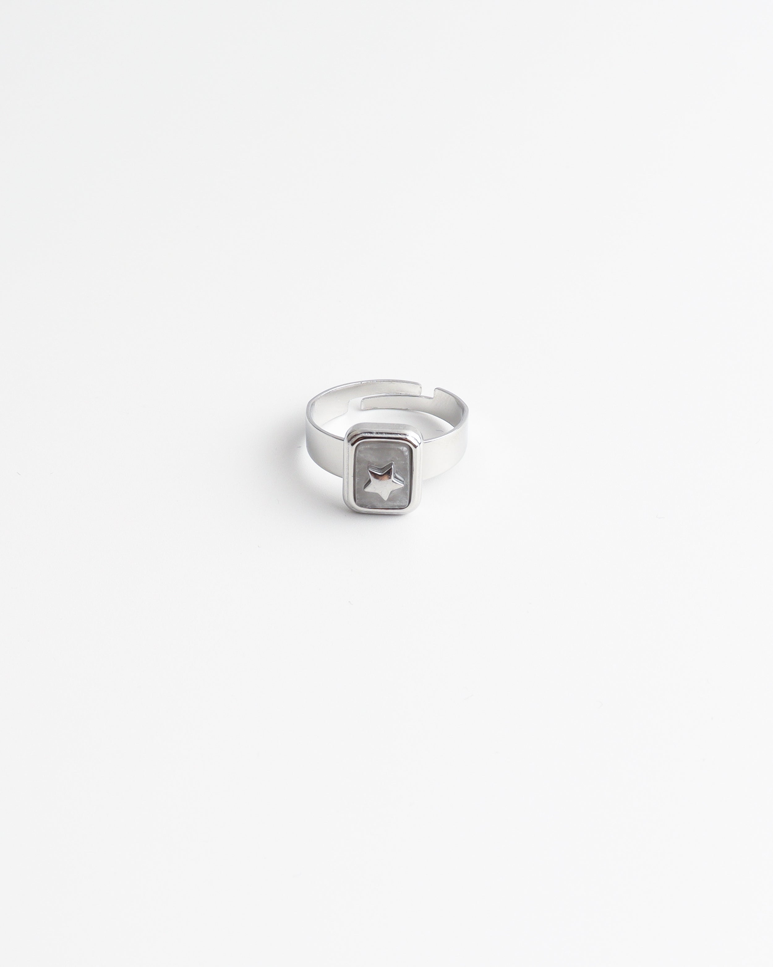 Yasmin - Ring - Natural Stone - Stainless Steel - Adjustable