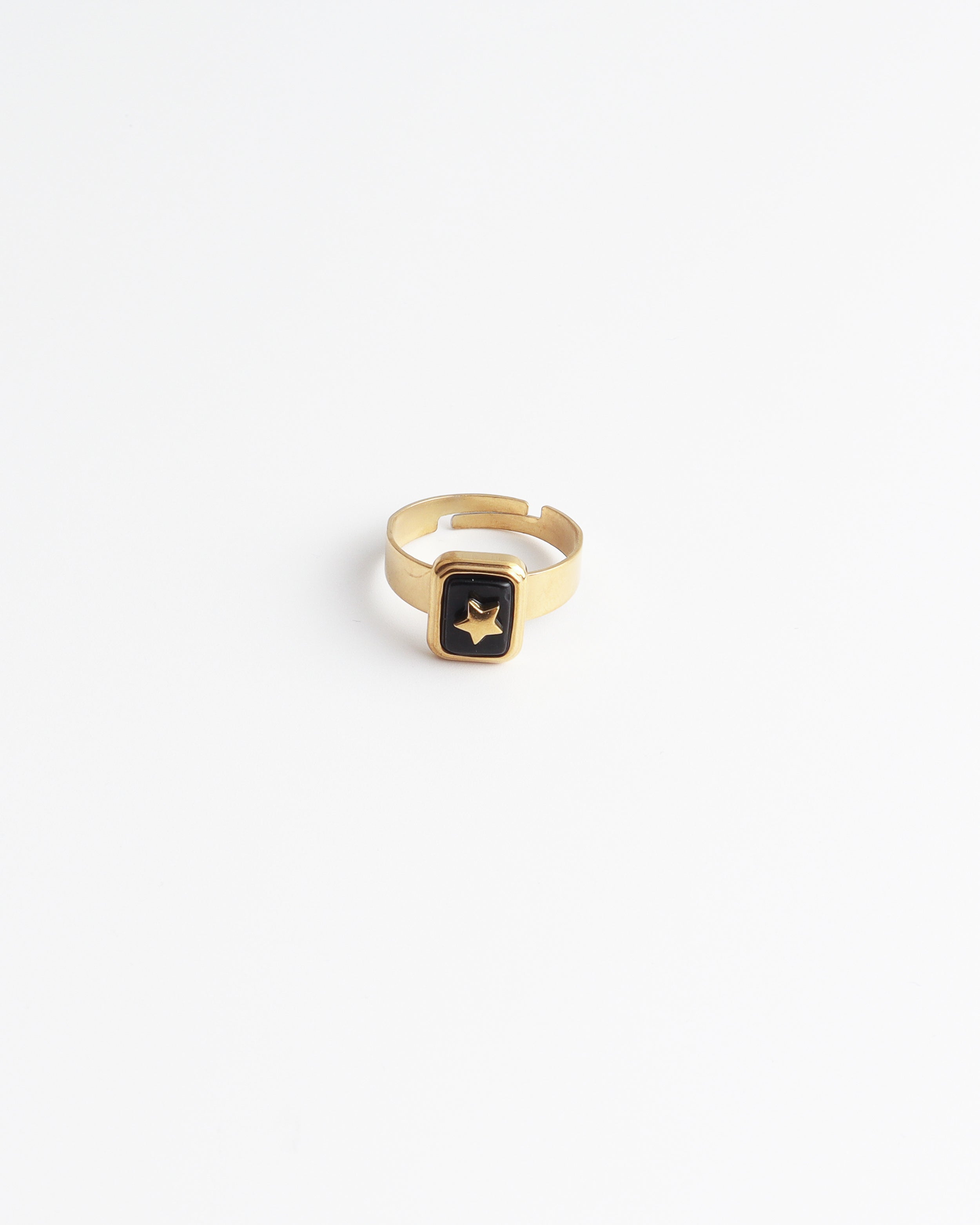 Yasmin - Ring - Natural Stone - Stainless Steel - Adjustable