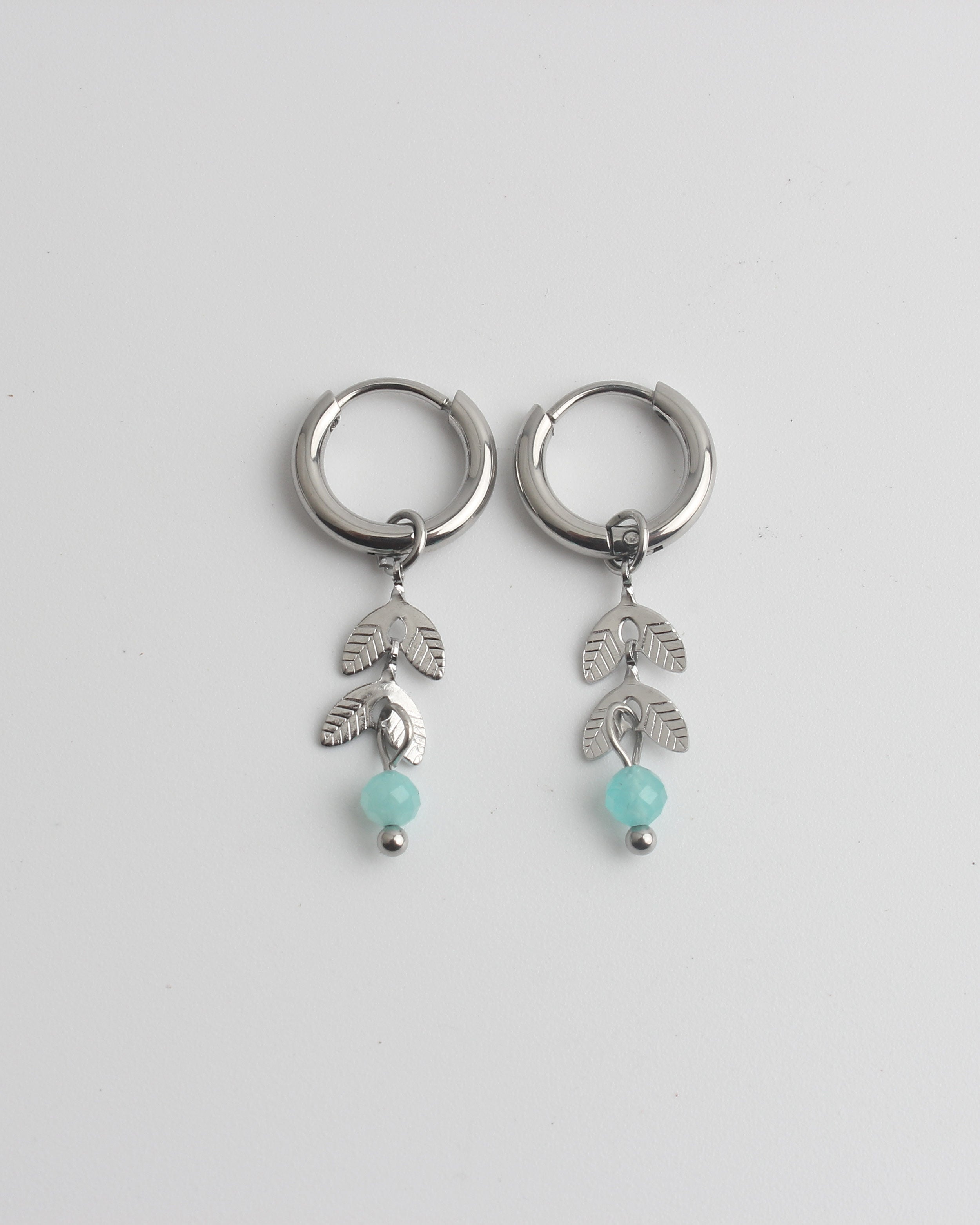 Stone Leaf - Earrings - Stainless Steel