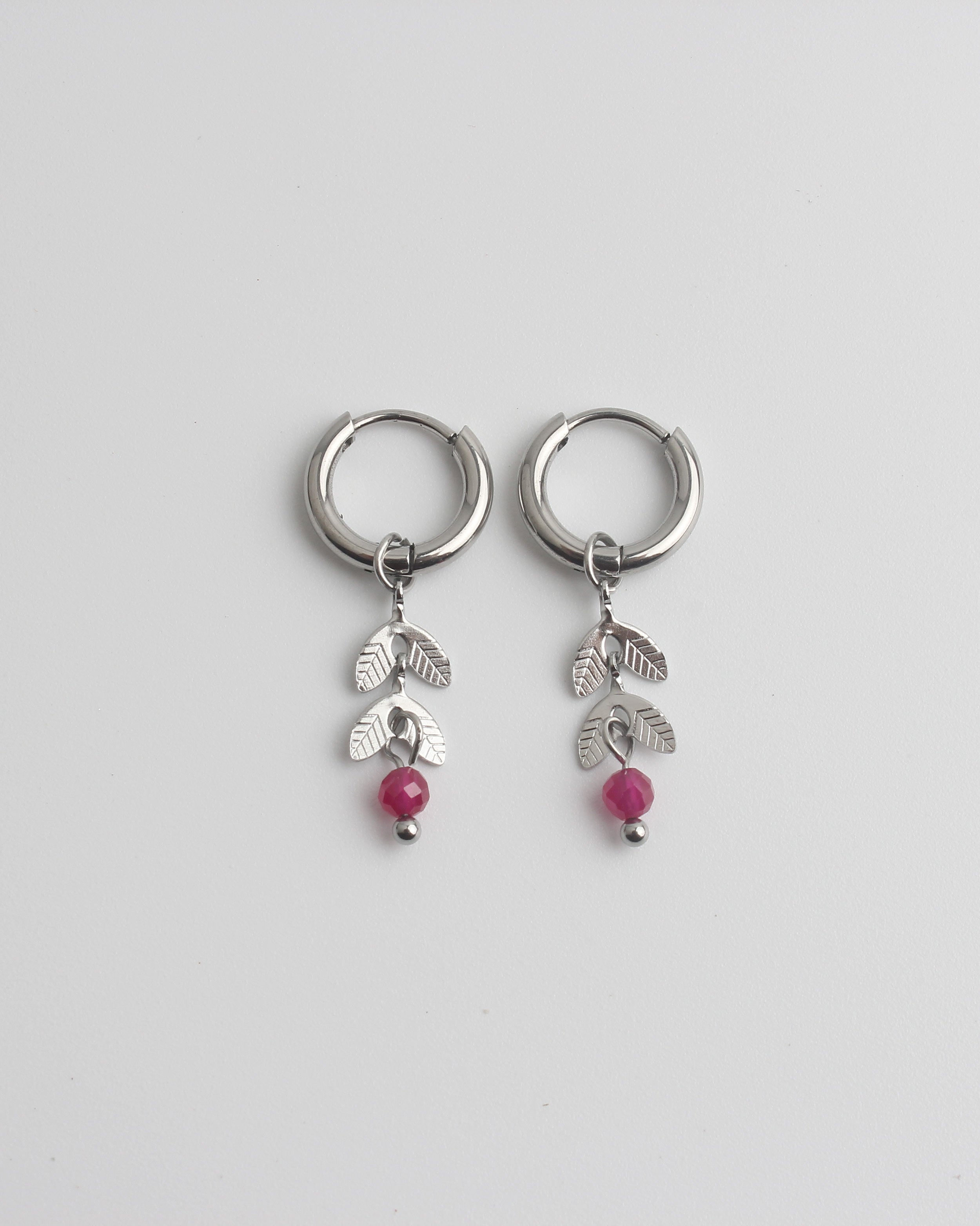 Stone Leaf - Earrings - Stainless Steel