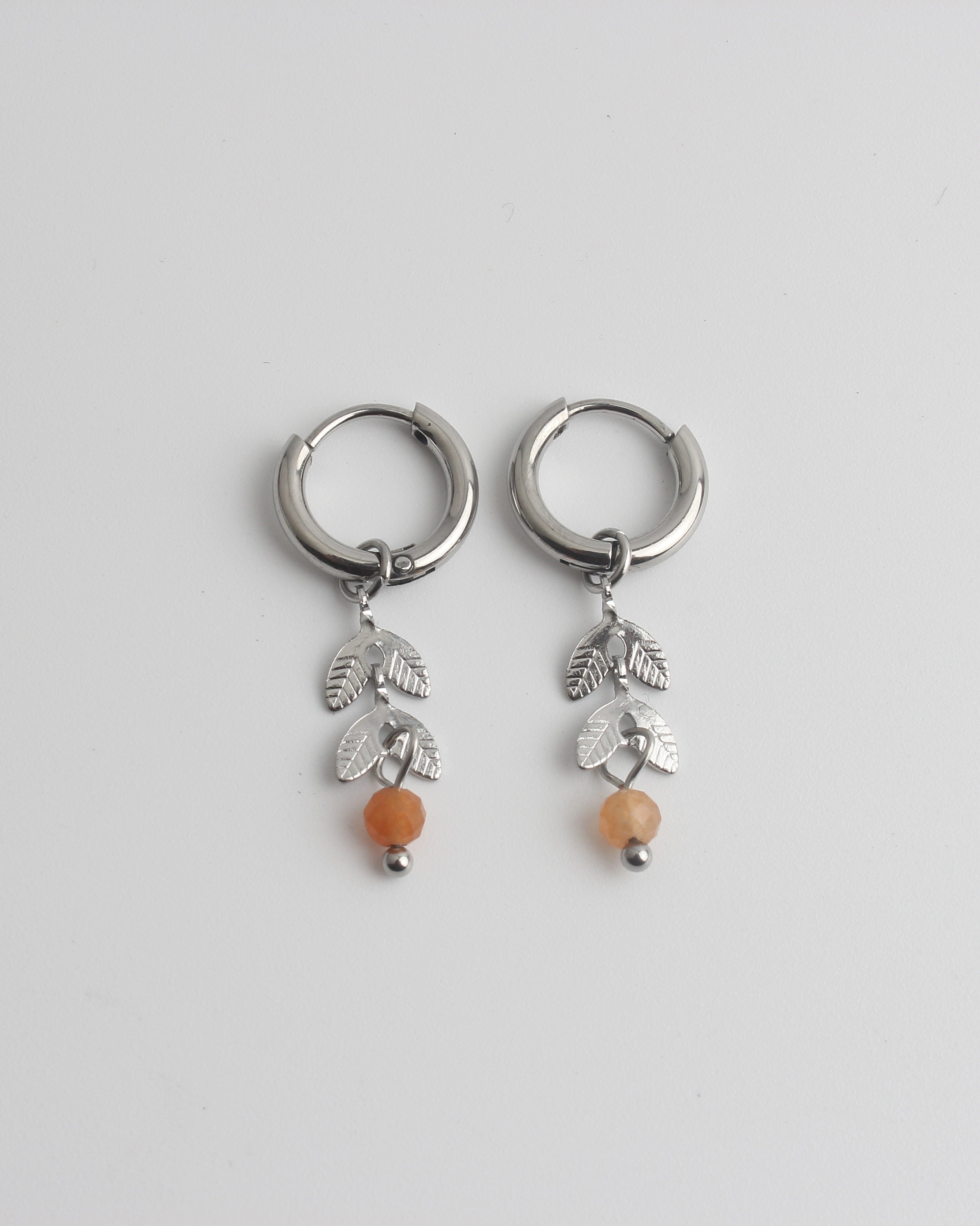 Stone Leaf - Earrings - Stainless Steel