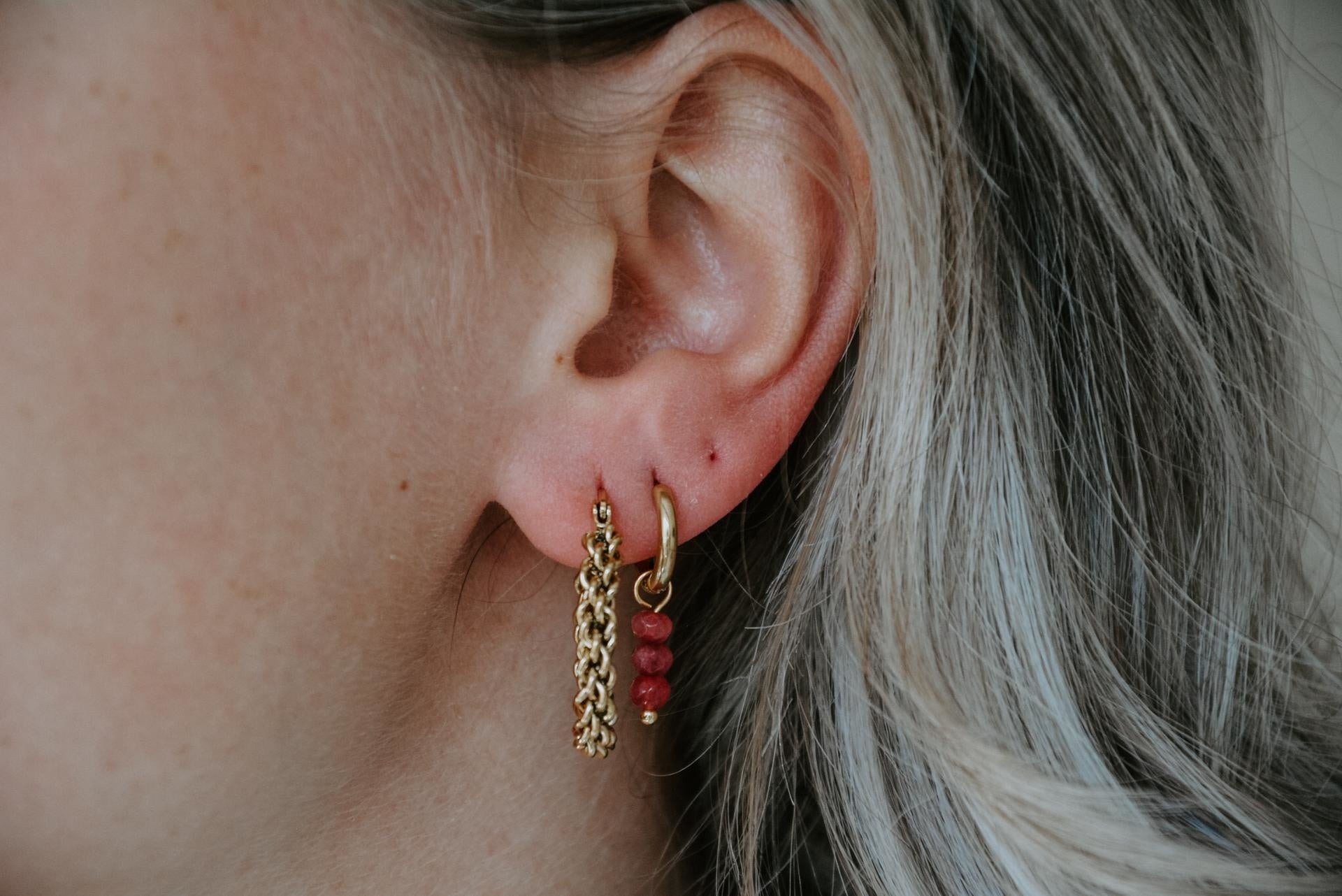 Luna - Earrings - Natural Stone - Stainless Steel