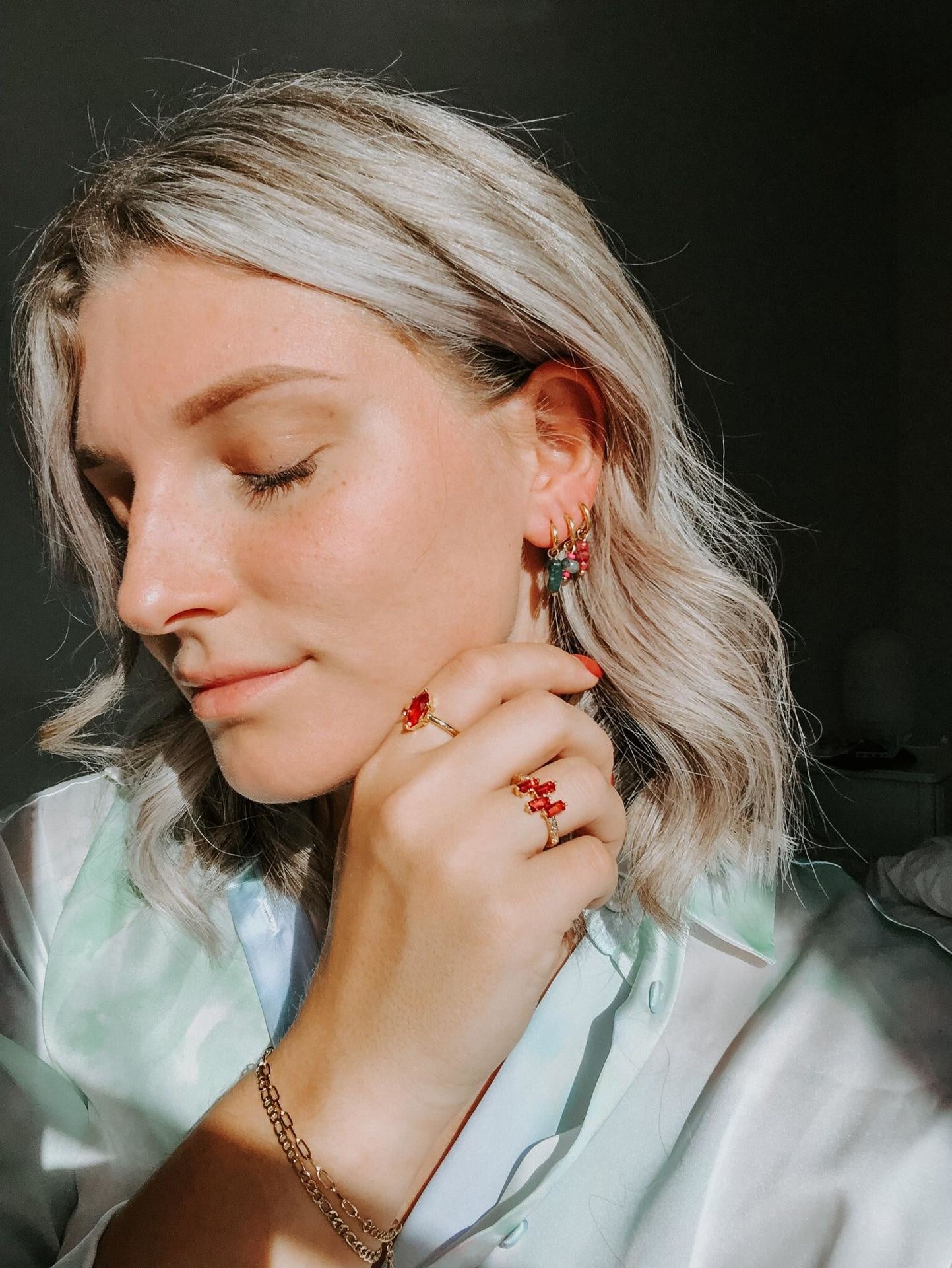 Luna - Earrings - Natural Stone - Stainless Steel