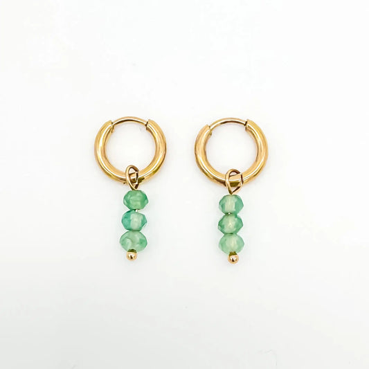 Luna - Earrings - Natural Stone - Stainless Steel