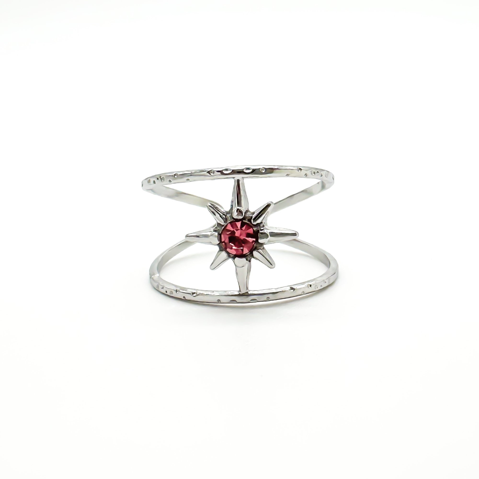 Starred - Ring - Stainless Steel - Adjustable