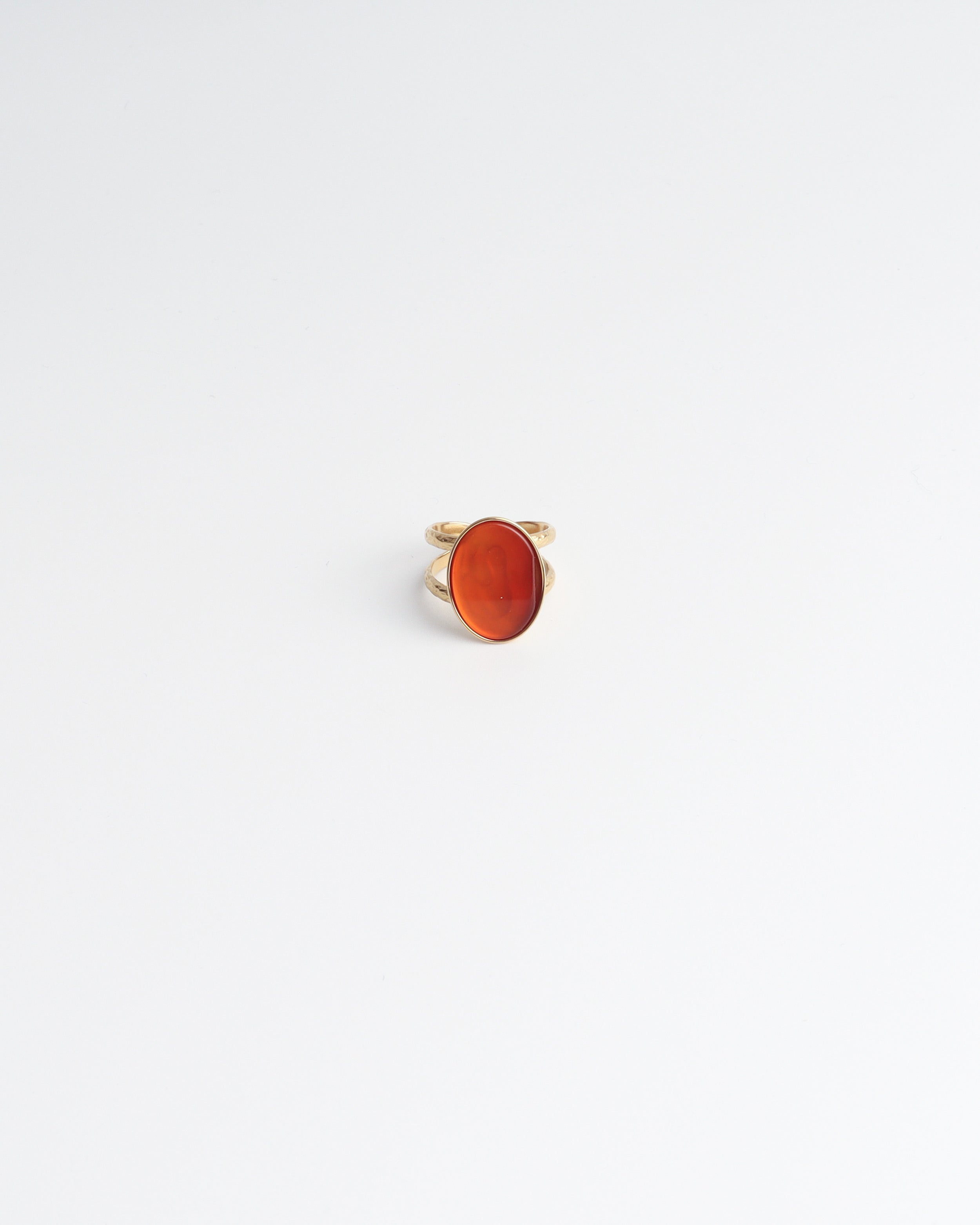 Layla - Ring - Stainless Steel - Adjustable - Natural Stone