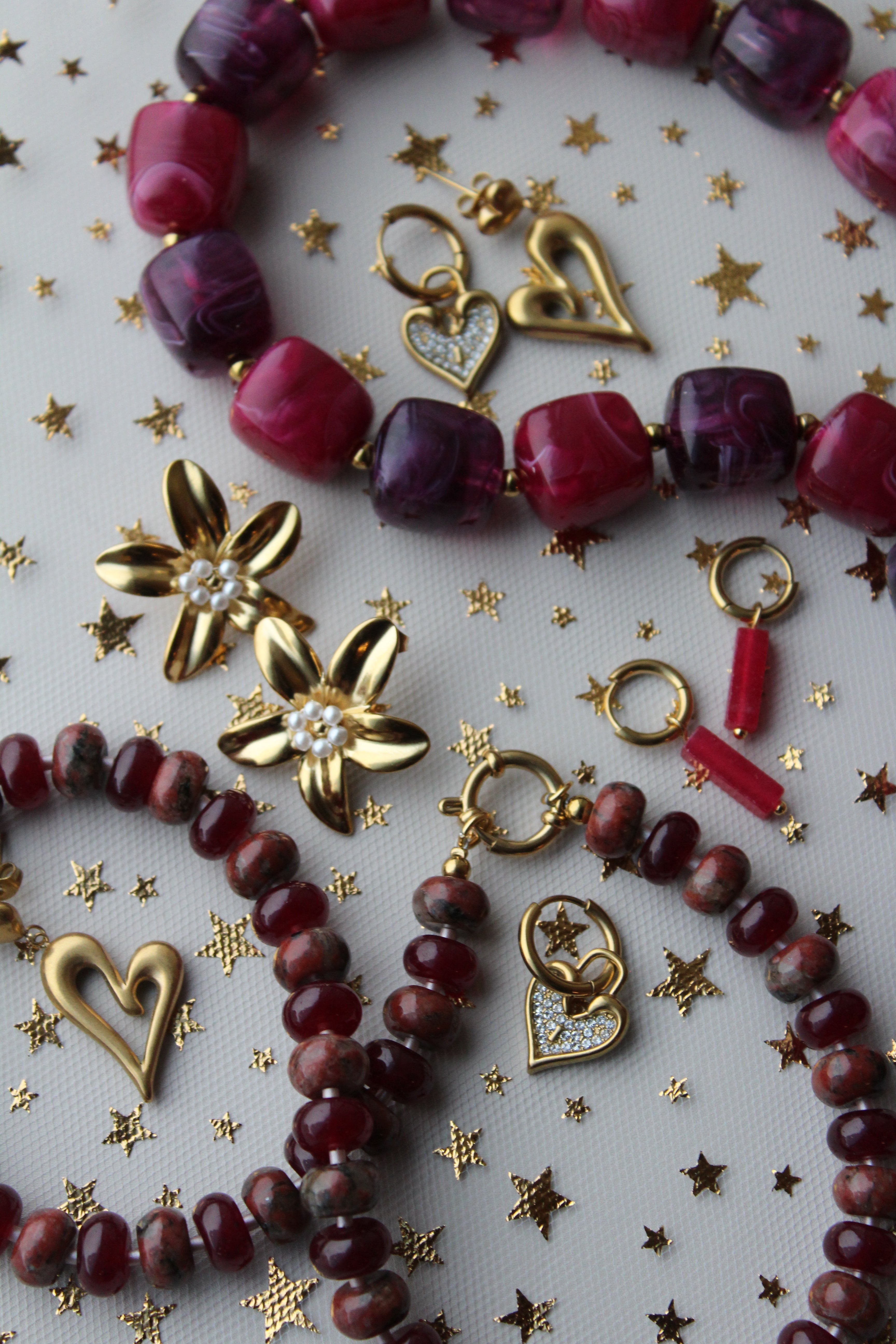 Clarisa - Necklace - Natural Stone - Stainless Steel