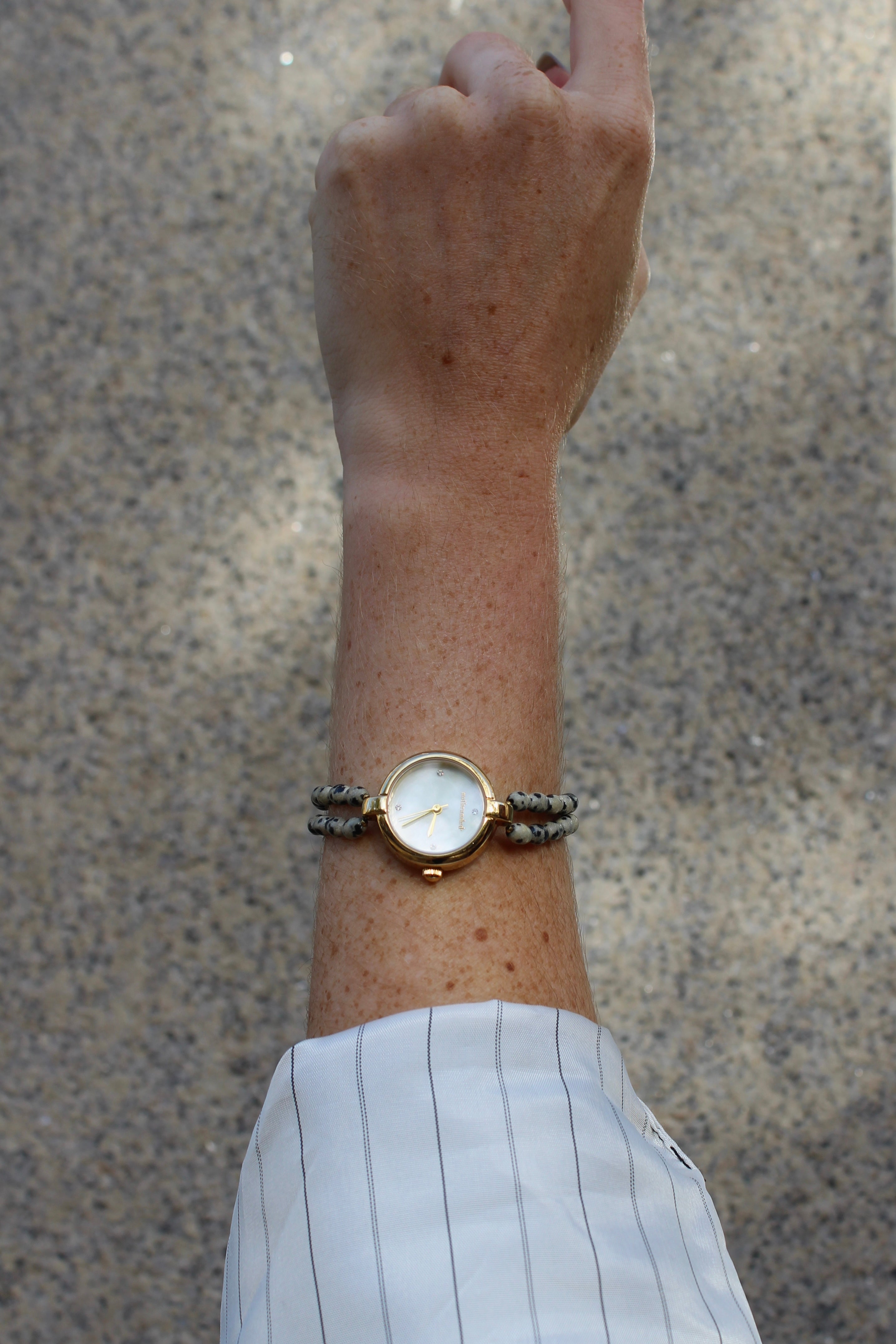 Noelia - Watch – Natural Stone - Stainless Steel