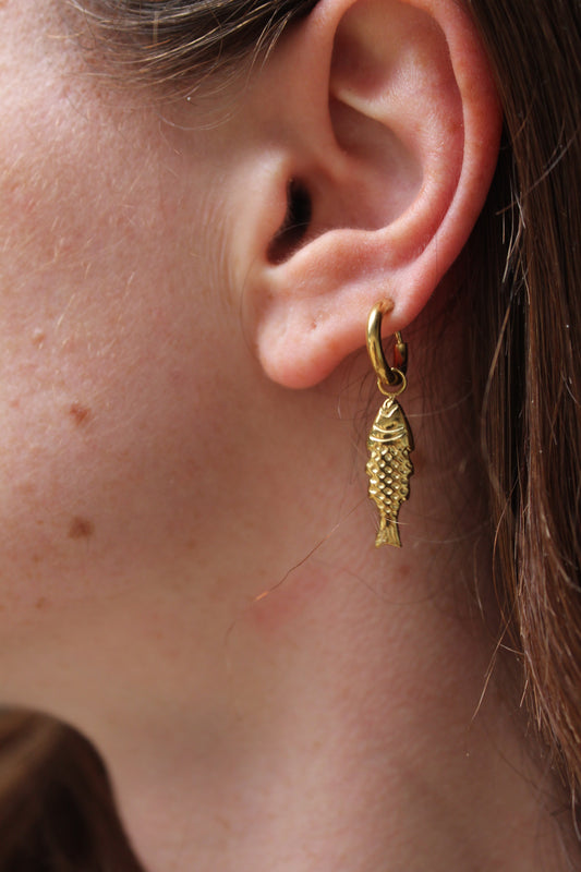 Fishy - Earrings - Clip On - Stainless Steel