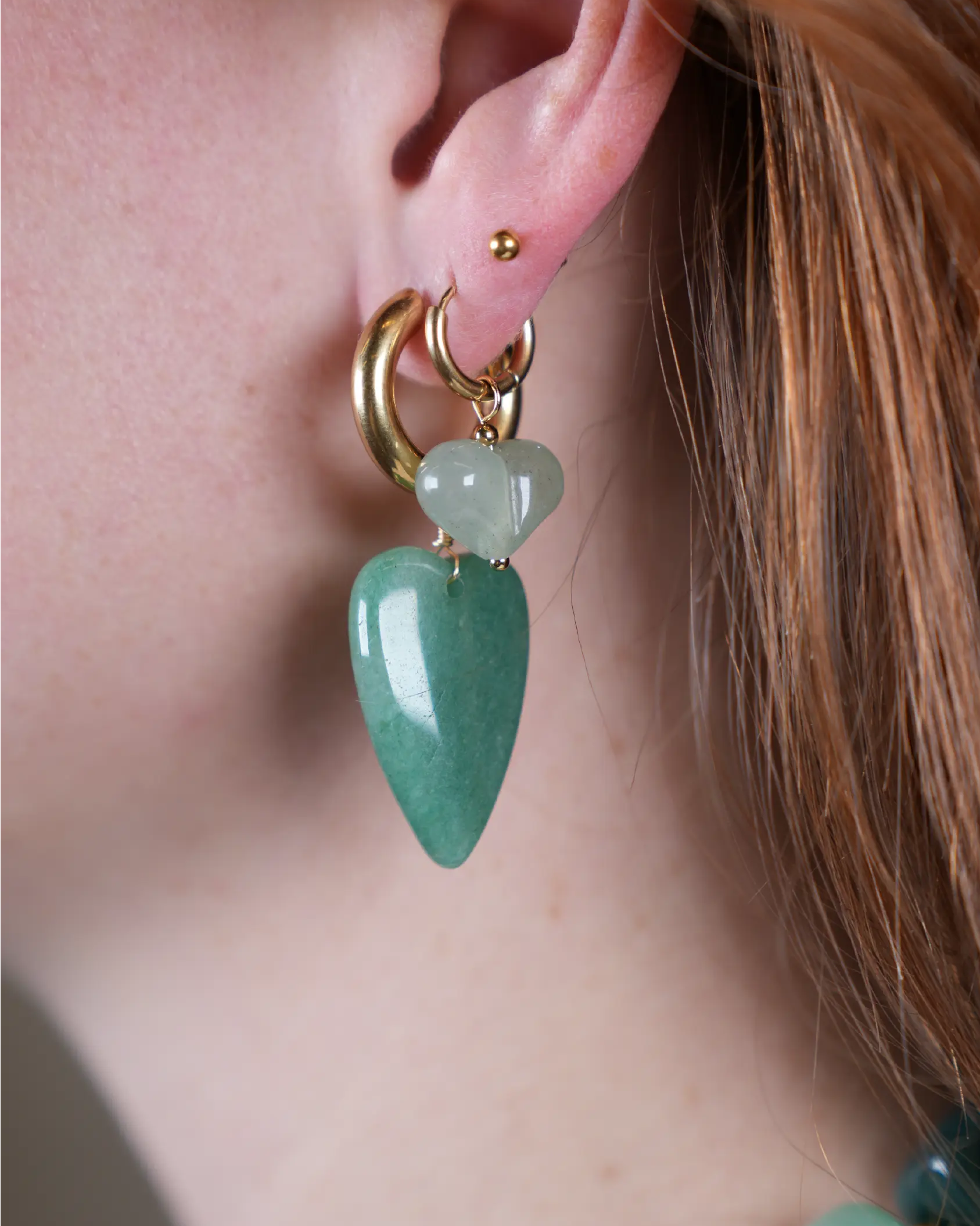 Louna - Earrings - Natural Stone - Stainless Steel