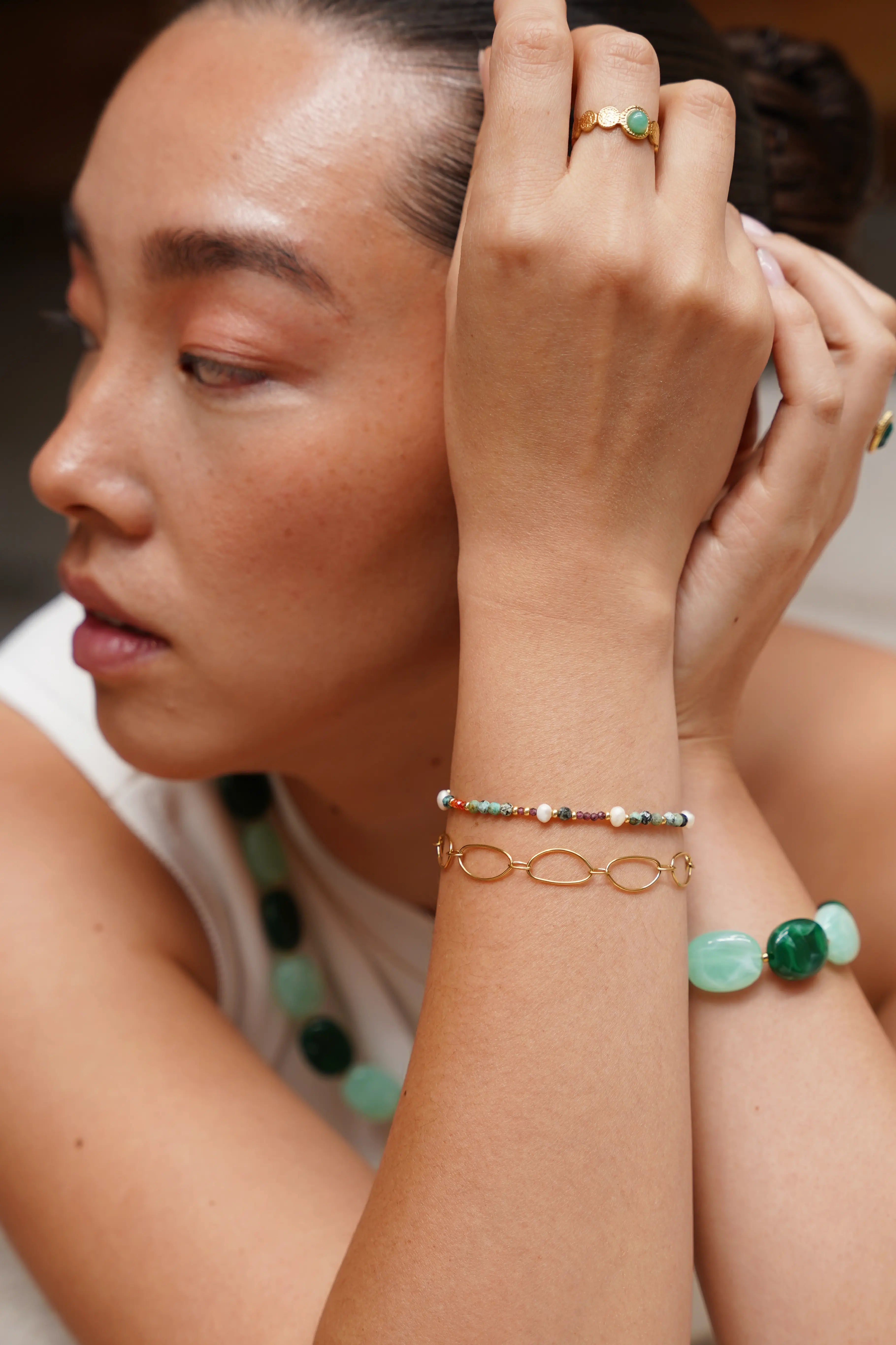 Tira - Bracelet - Natural Stone - Stainless Steel