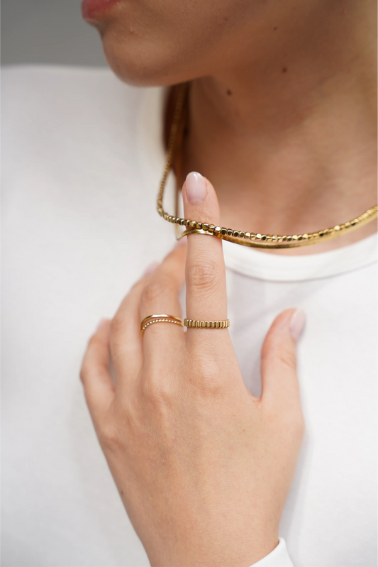 Mika - Ring - Stainless Steel - Adjustable