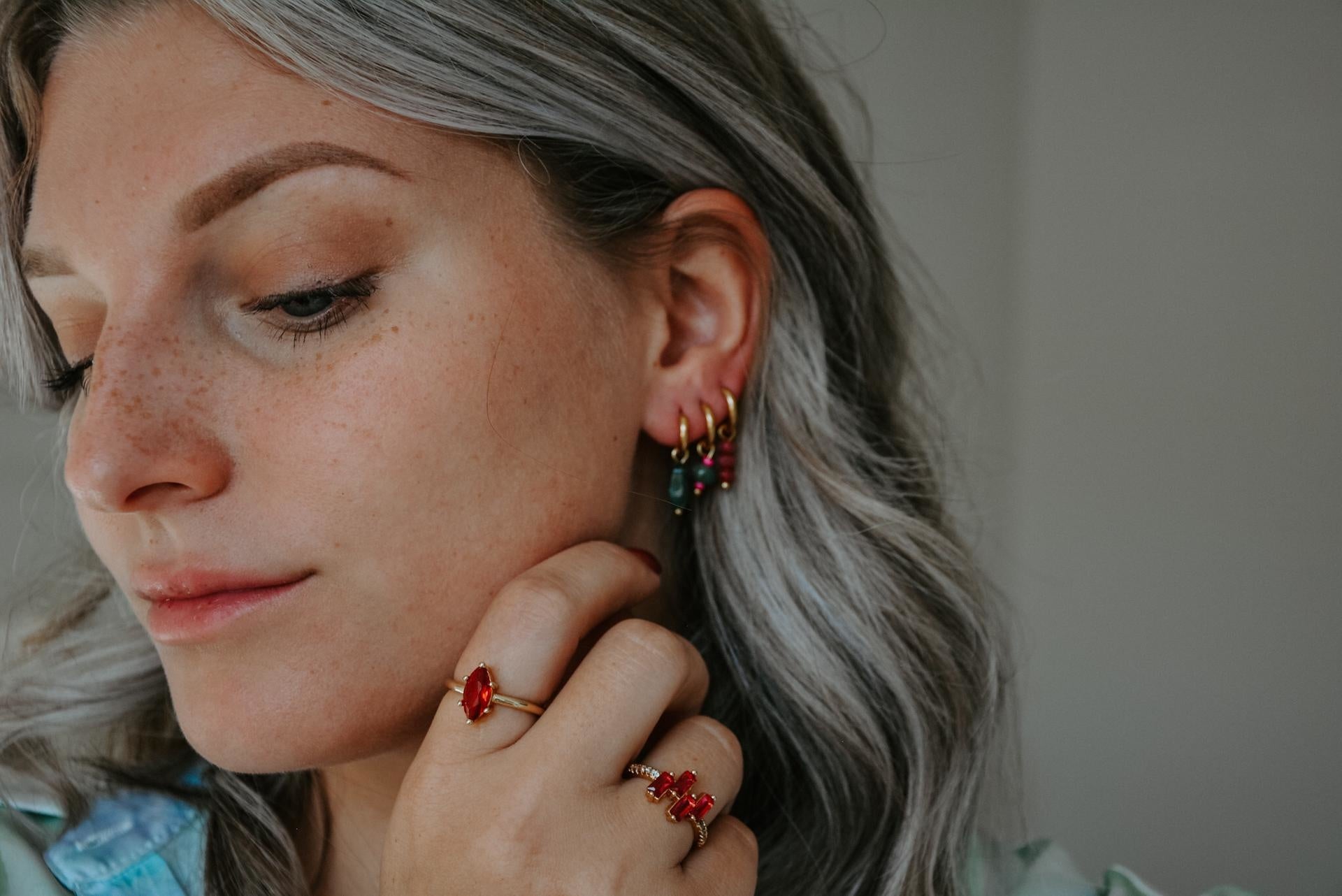 Luna - Earrings - Natural Stone - Stainless Steel