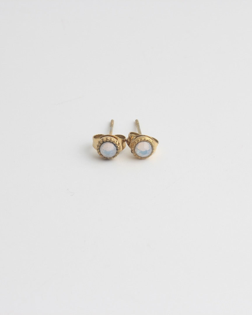 Zirconia - Stud - Earrings - Stainless Steel