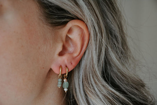 Luna - Earrings - Natural Stone - Stainless Steel