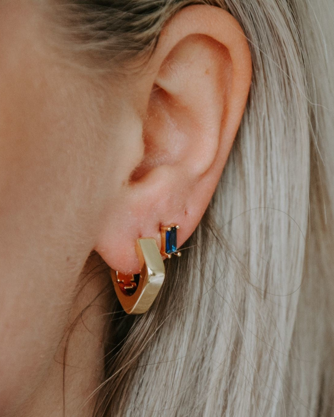 Diamond - Studs - Earrings - Plated