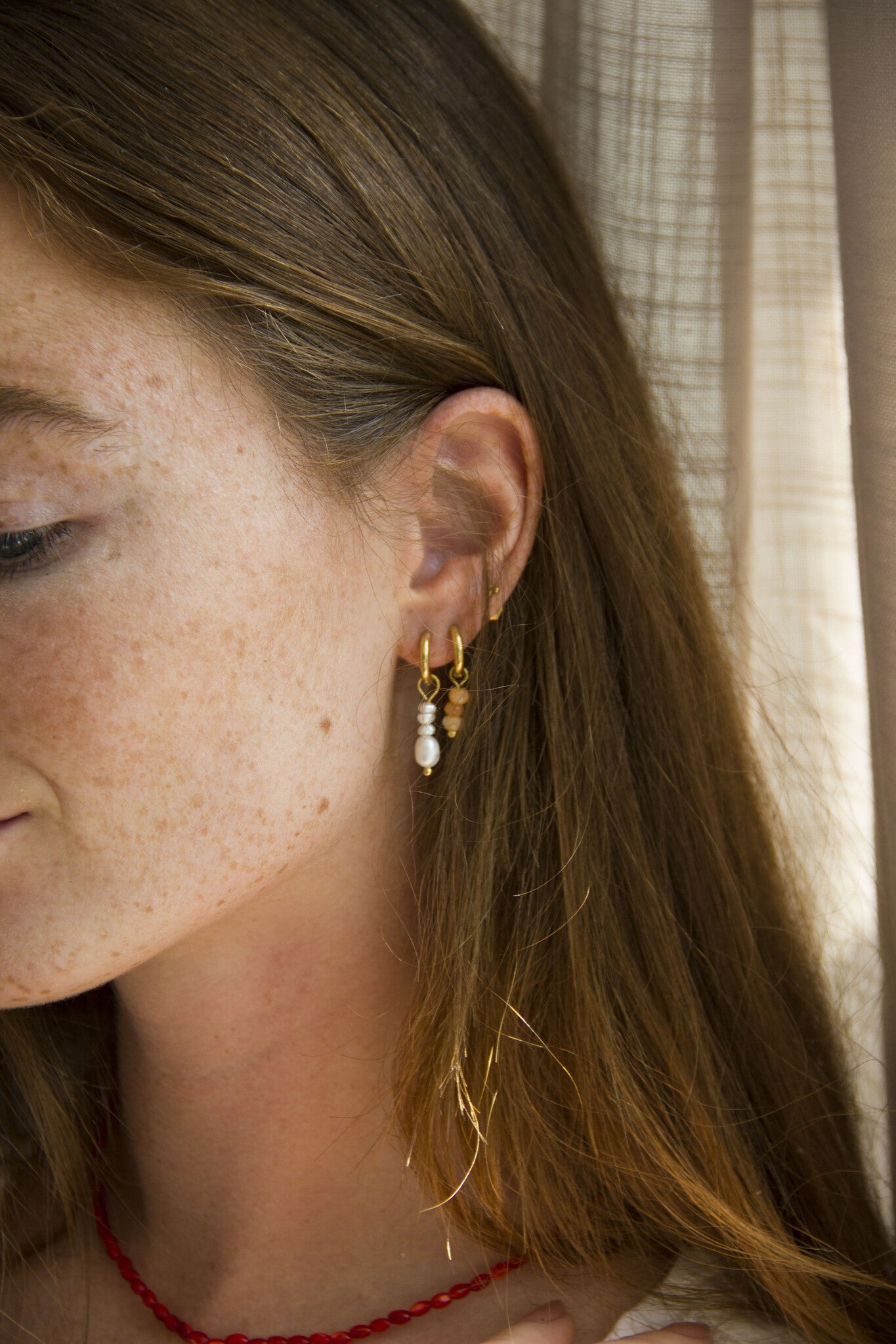 Luna - Earrings - Natural Stone - Stainless Steel