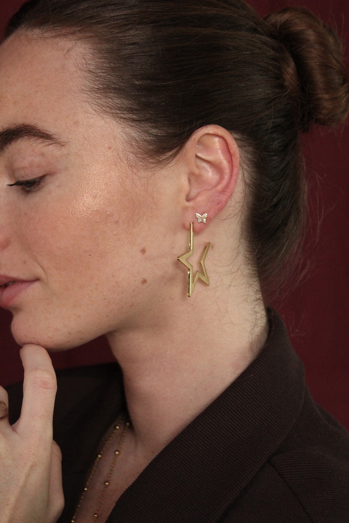 Sparkle Butterfly - Stud - Earrings - Stainless Steel