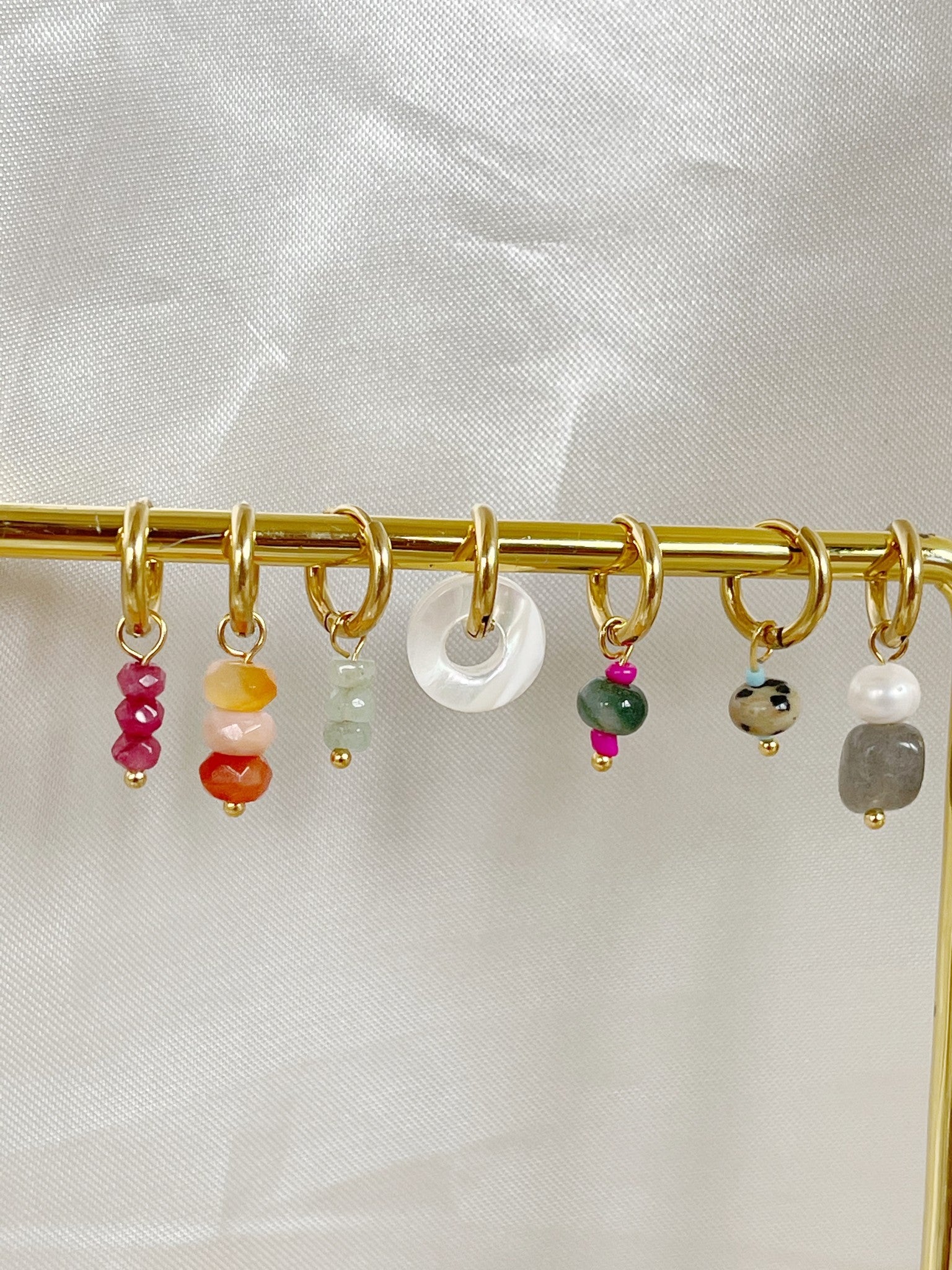 Luna - Earrings - Natural Stone - Stainless Steel