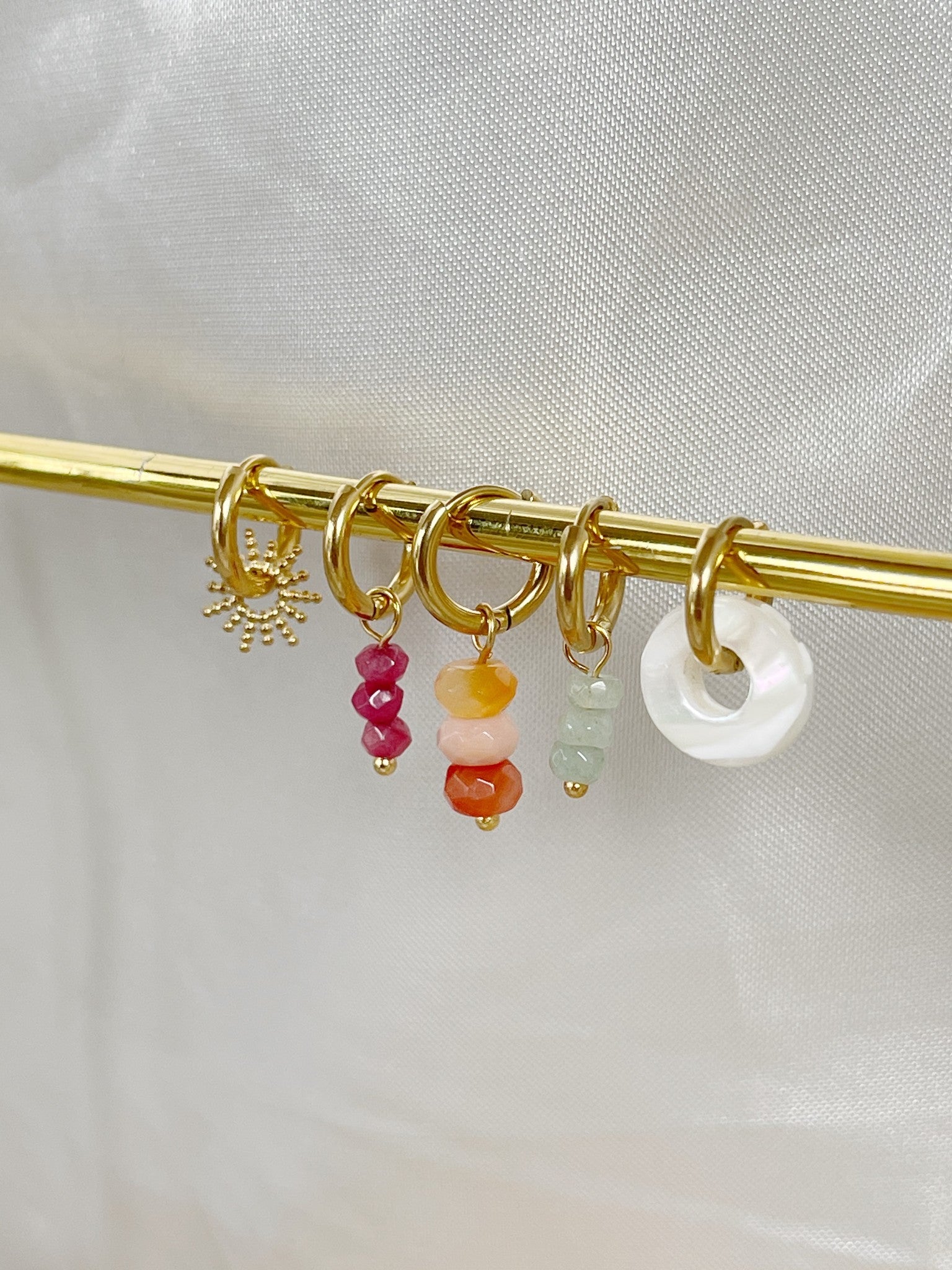 Luna - Earrings - Natural Stone - Stainless Steel