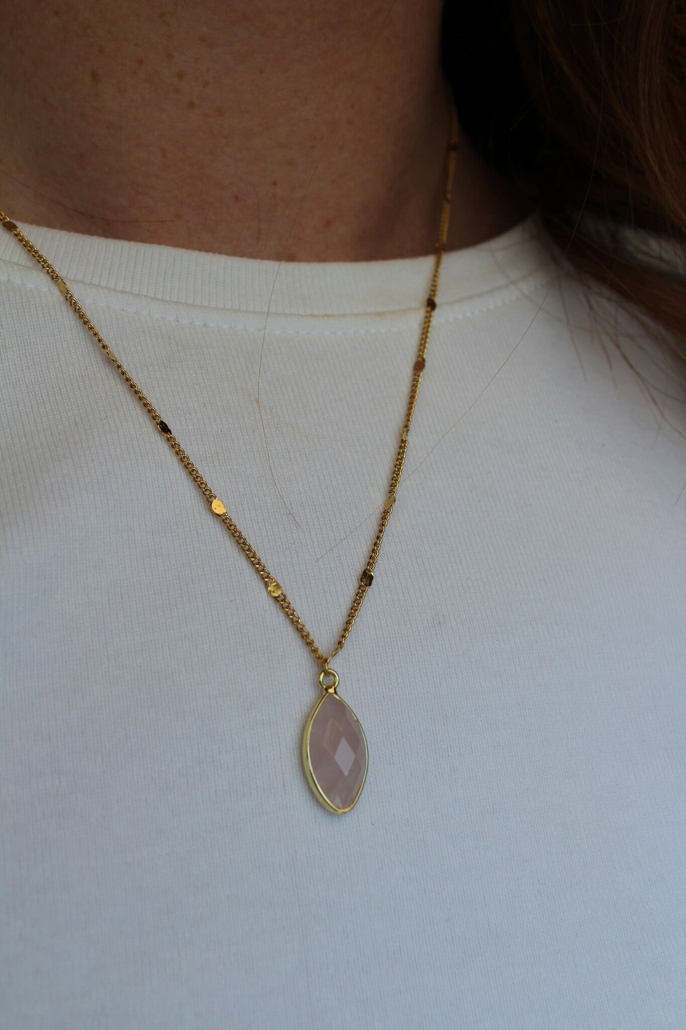 Dani - Necklace - Natural Stone- Stainless Steel