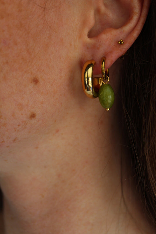 Freyde - Earrings - Natural Stone - Stainless Steel