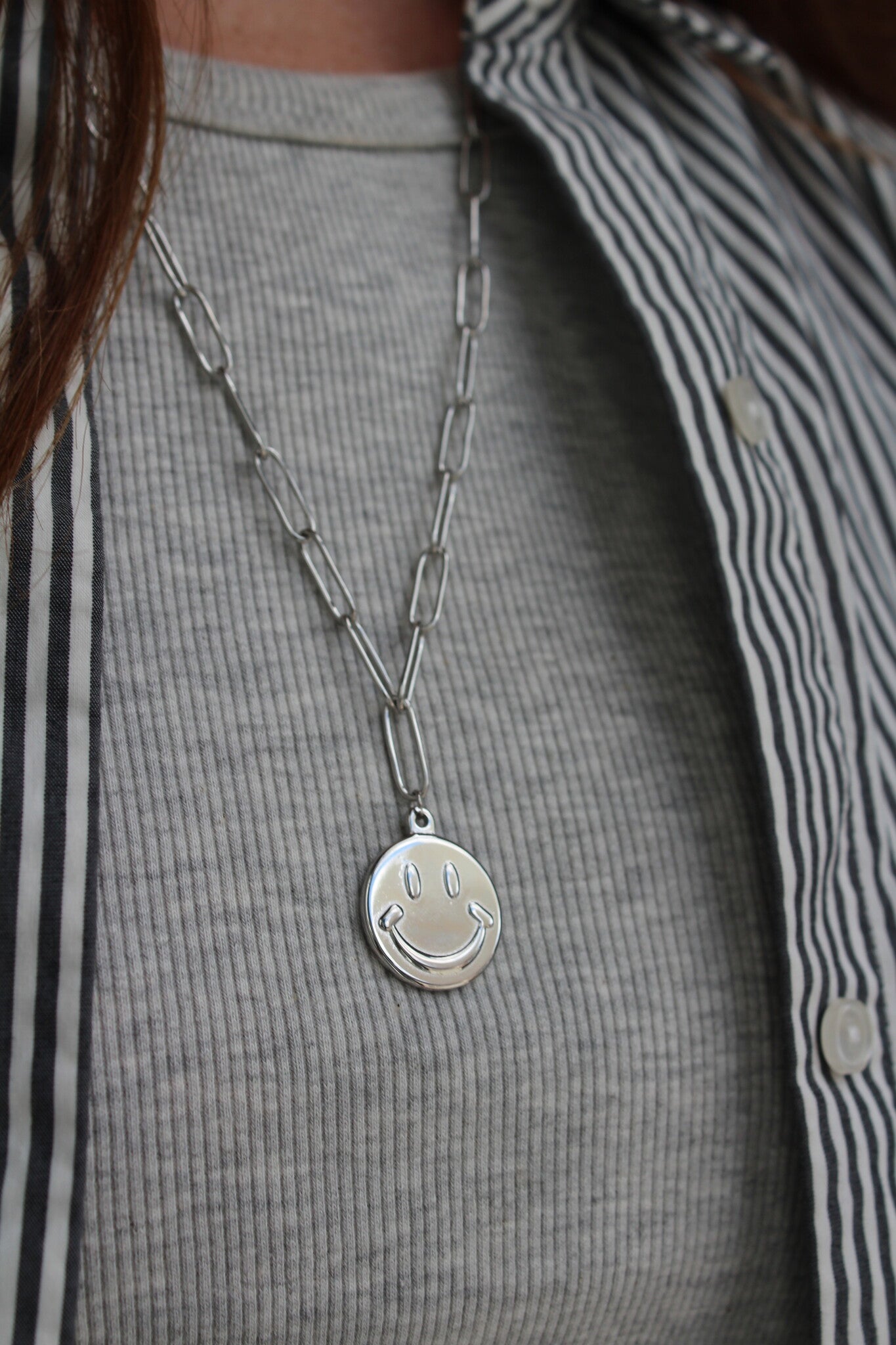 Happy - Necklace - Stainless Steel
