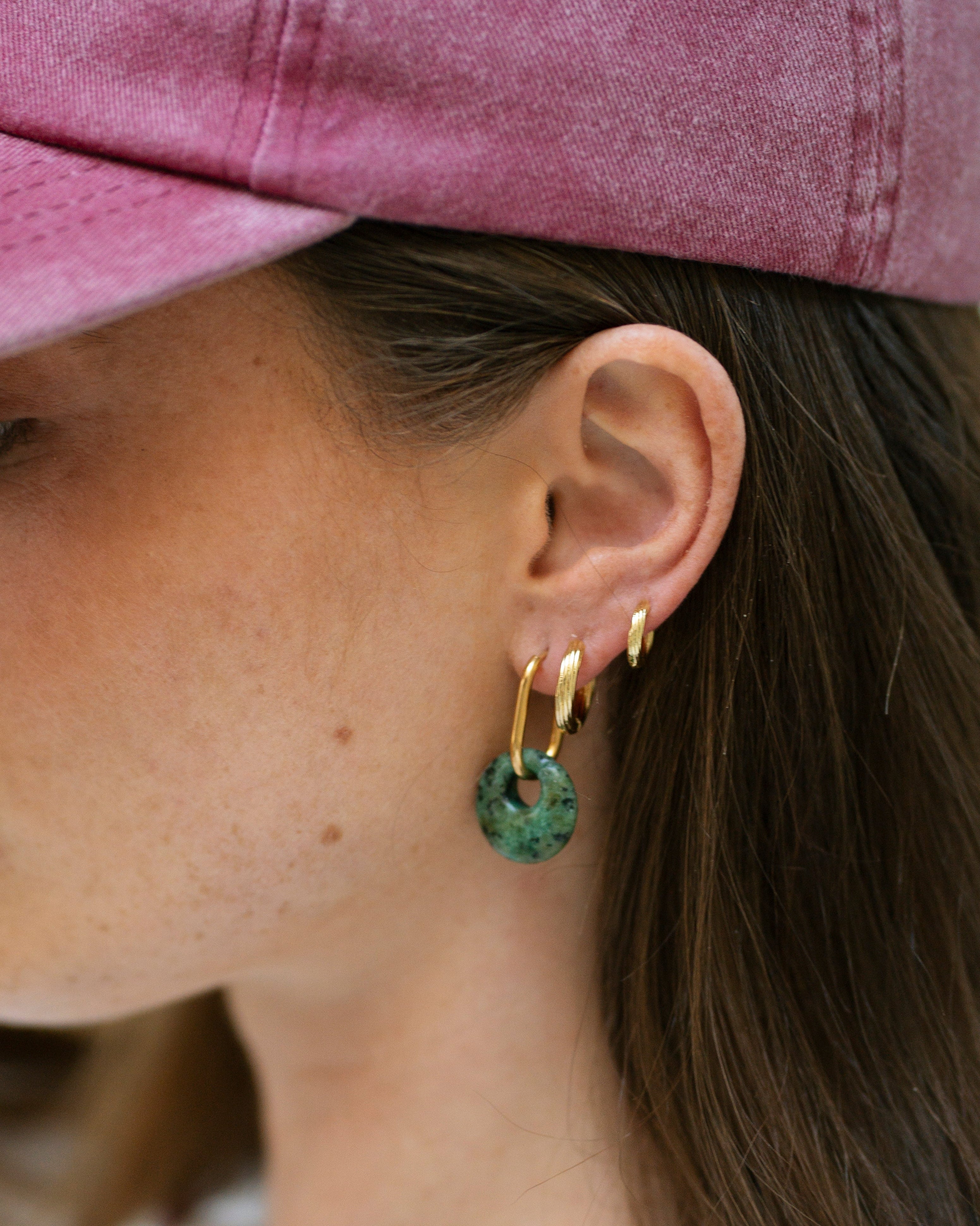 Tirza - Earrings - Natural Stone - Stainless Steel