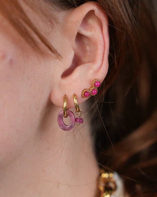 Yela - Earrings - Natural Stone - Stainless Steel